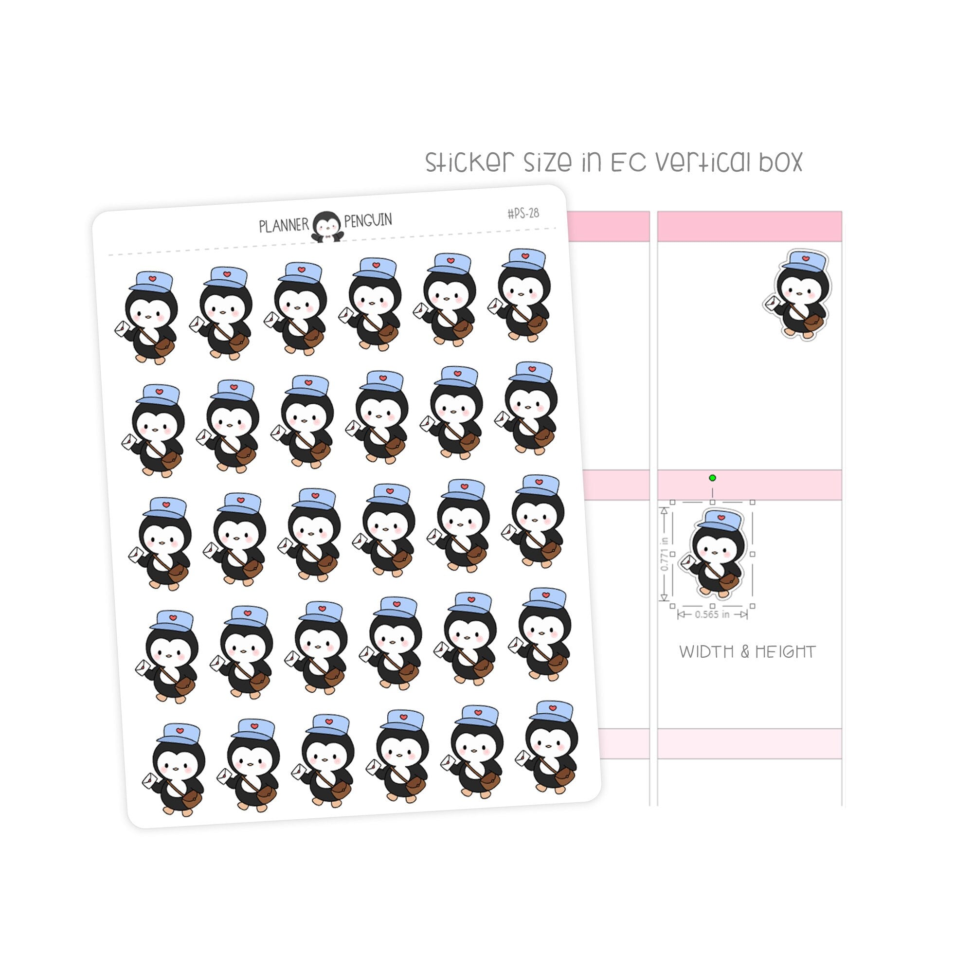 Happy Mail Penguin Planner Stickers