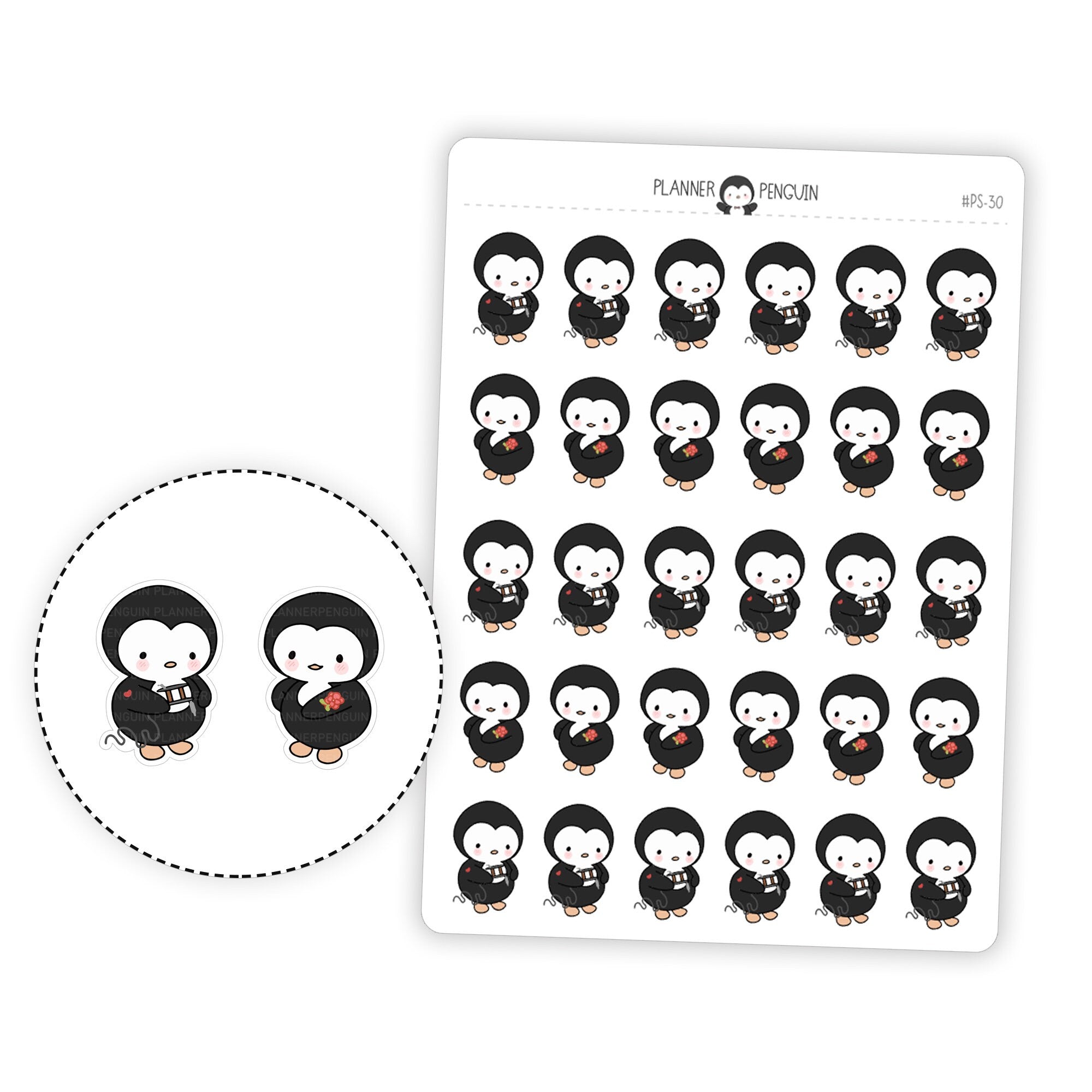 Tattoo Appointment Penguin Planner Stickers