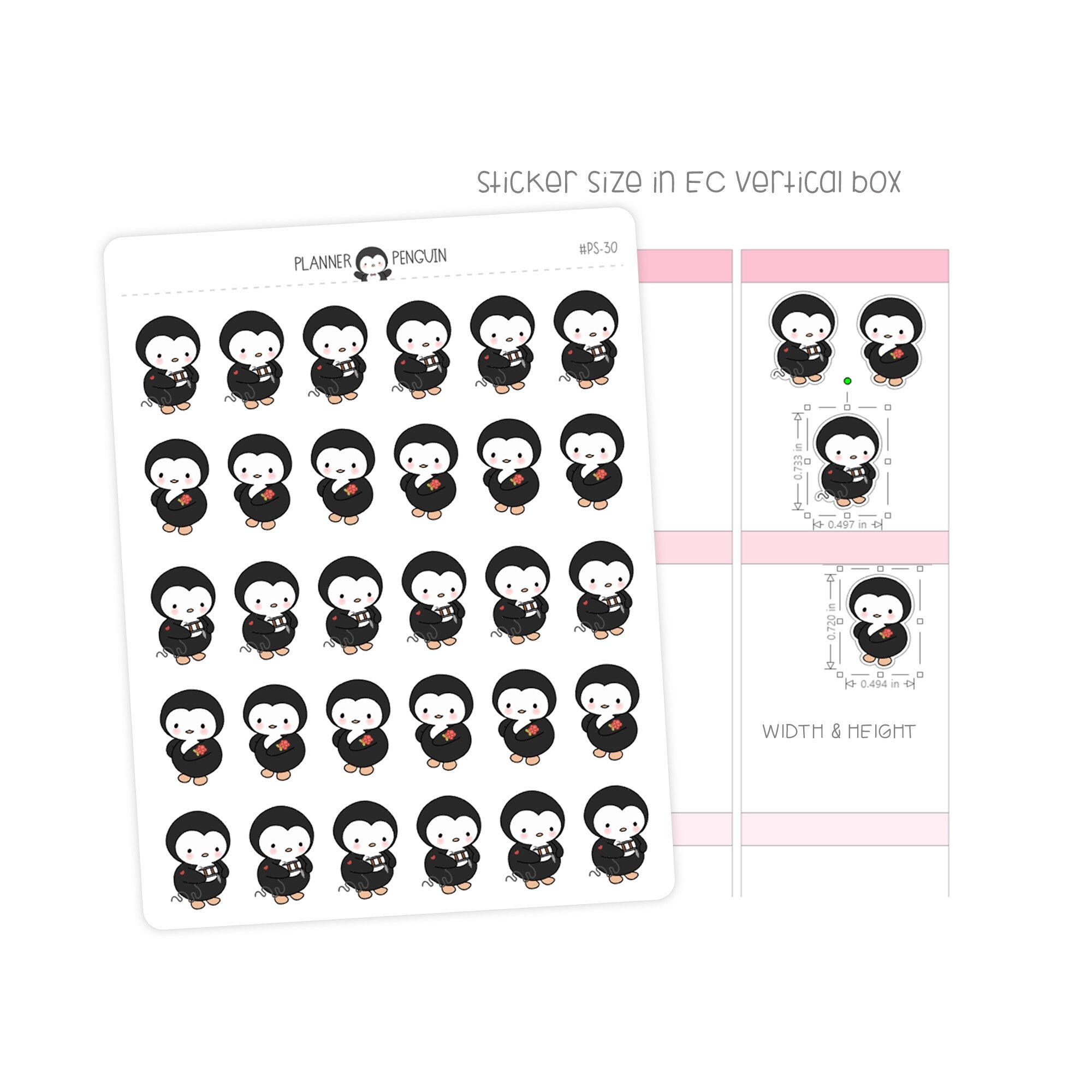 Tattoo Appointment Penguin Planner Stickers