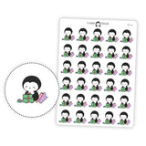 Wrapping Gifts Penguin Planner Stickers