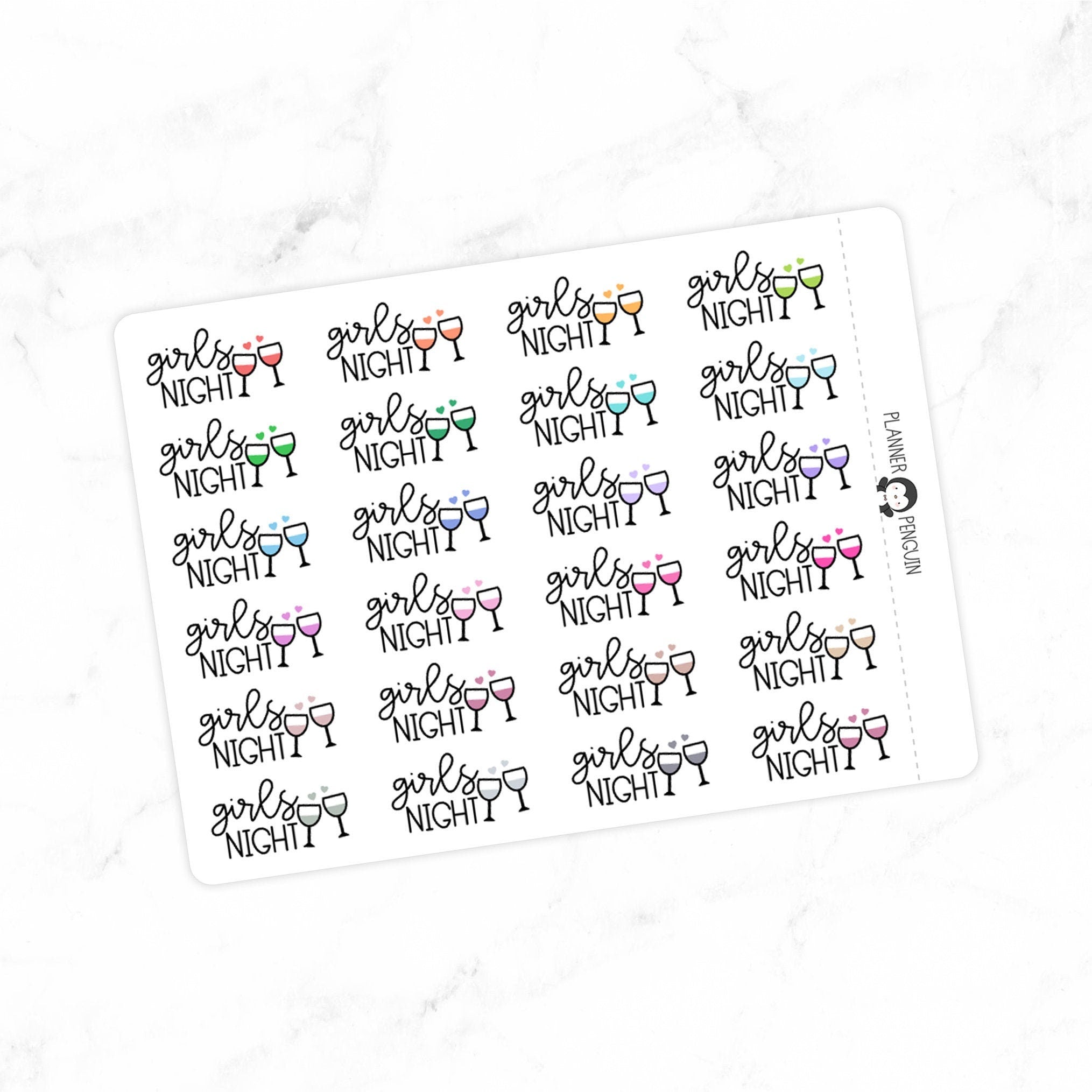Girls Night - Icon Script Stickers
