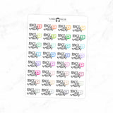 Binge Watch - Icon Script Stickers
