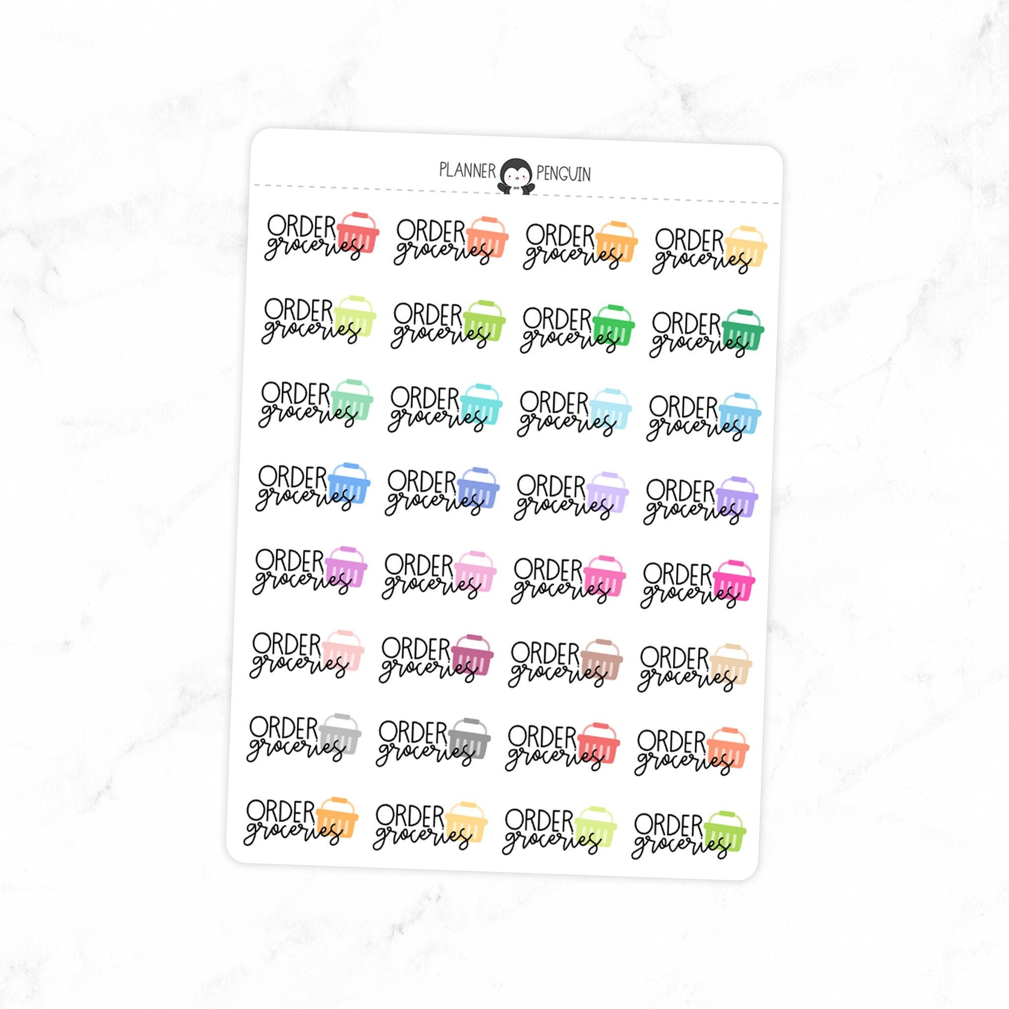 Order Groceries - Icon Script Stickers