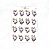 New Year Penguin Planner Stickers