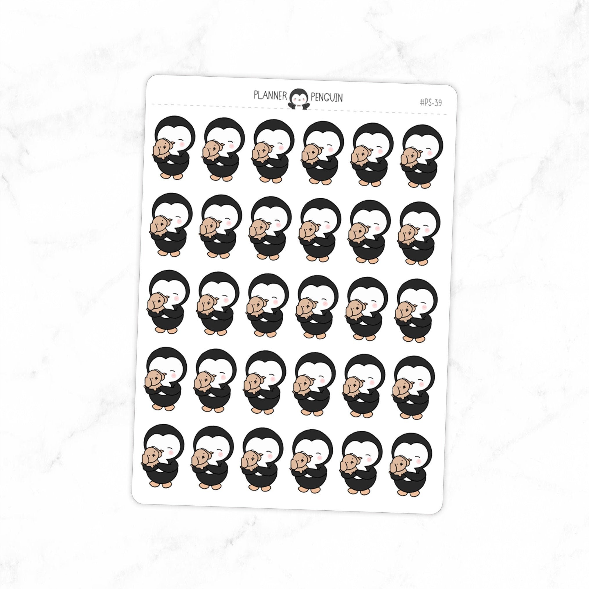 Penguin and Puppy Planner Stickers