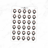Workout Gym Penguin Planner Stickers