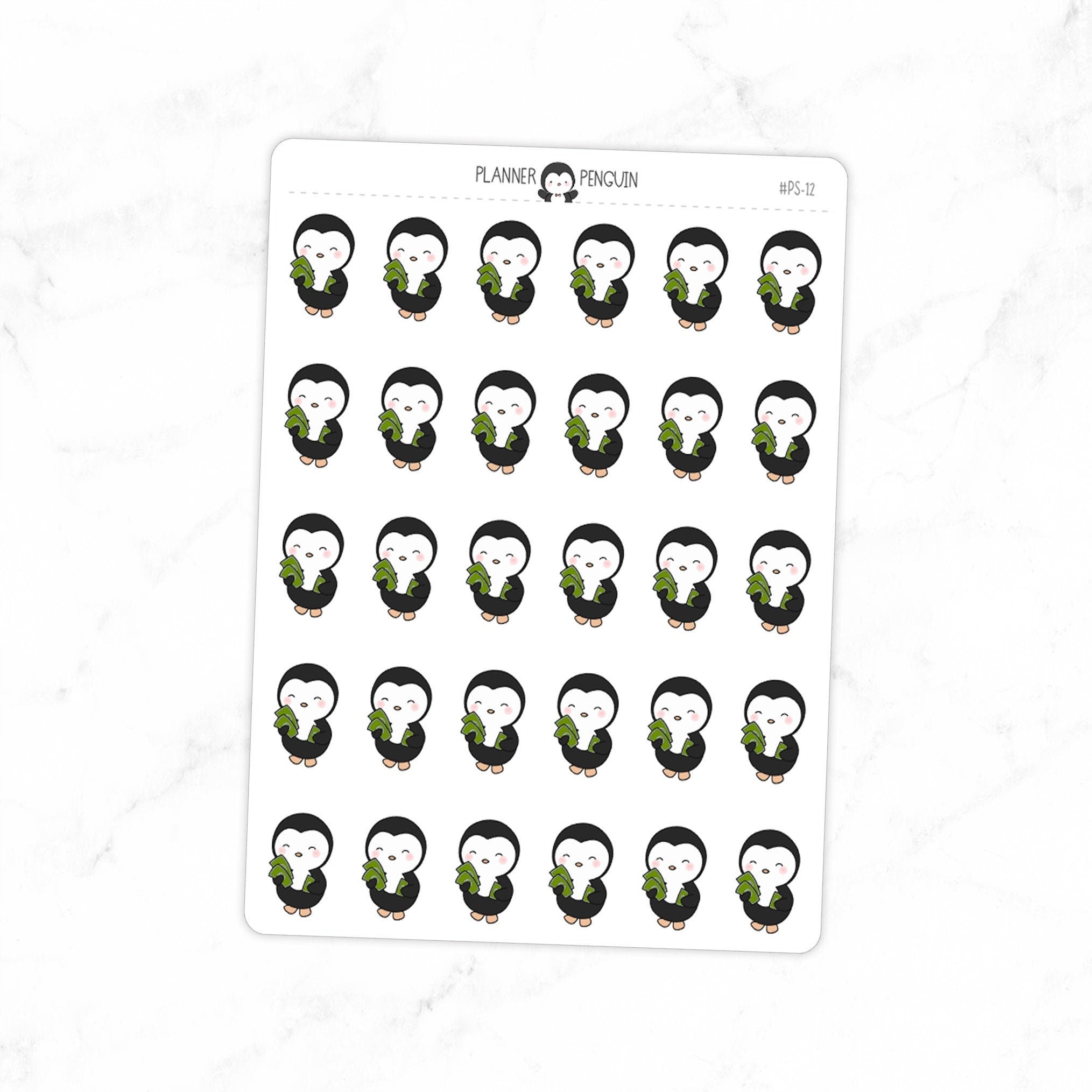 Pay Day Penguin Planner Stickers