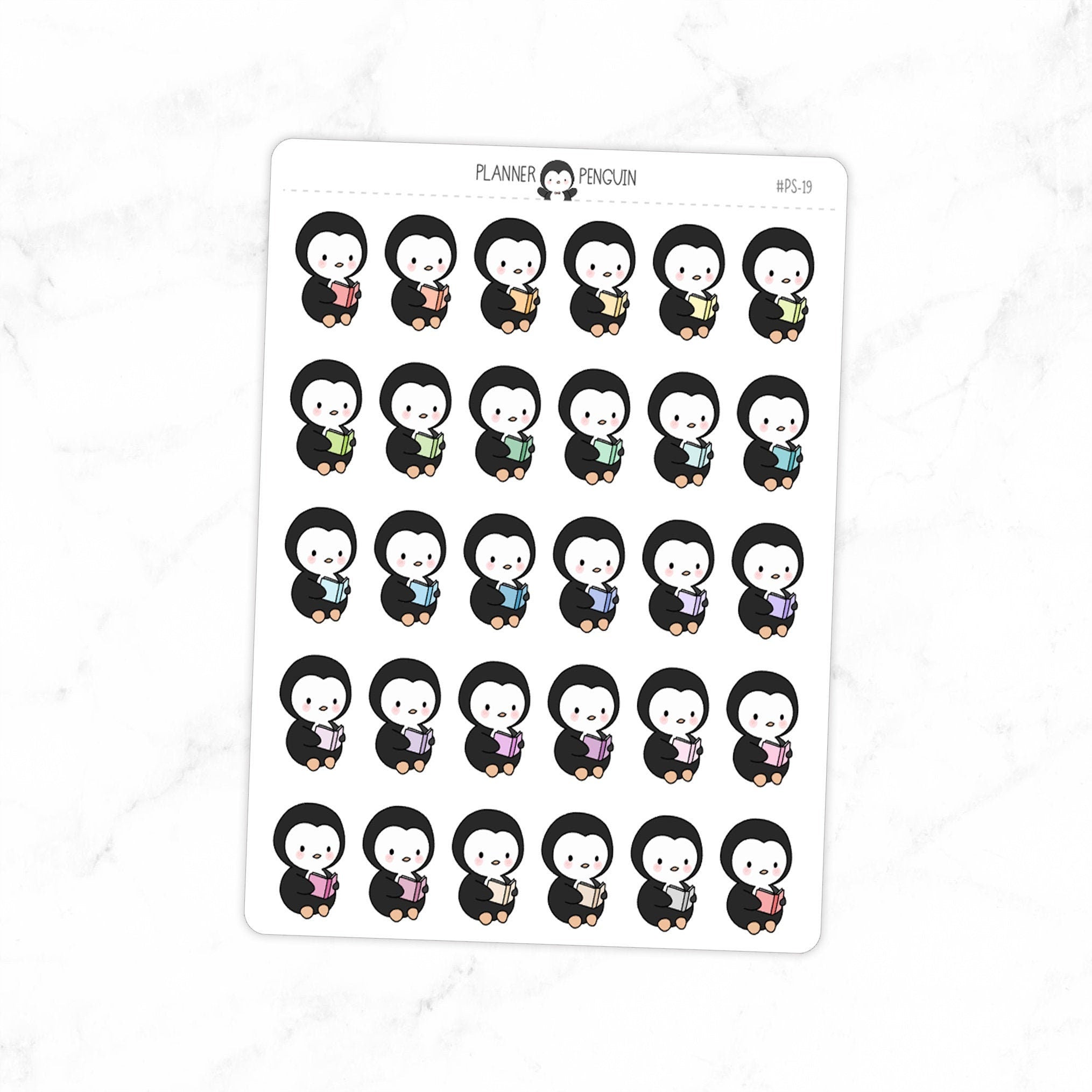 Reading Penguin Planner Stickers