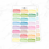 Exam School Label Planner Stickers