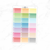 Ombre Checklists Box Planner Stickers