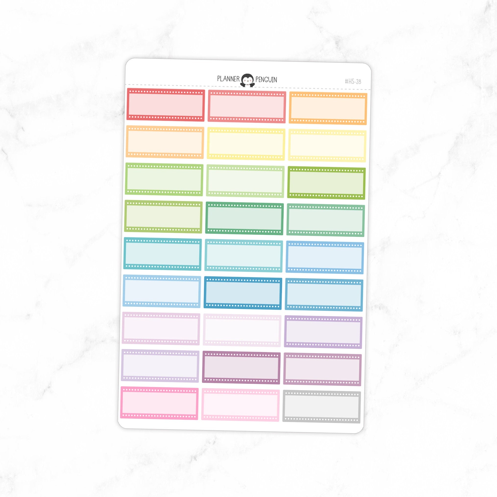 Dotted Quarter Box Planner Stickers