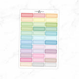 Dashed Quarter Box Planner Stickers