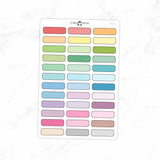 Rounded Quarter Box Planner Stickers