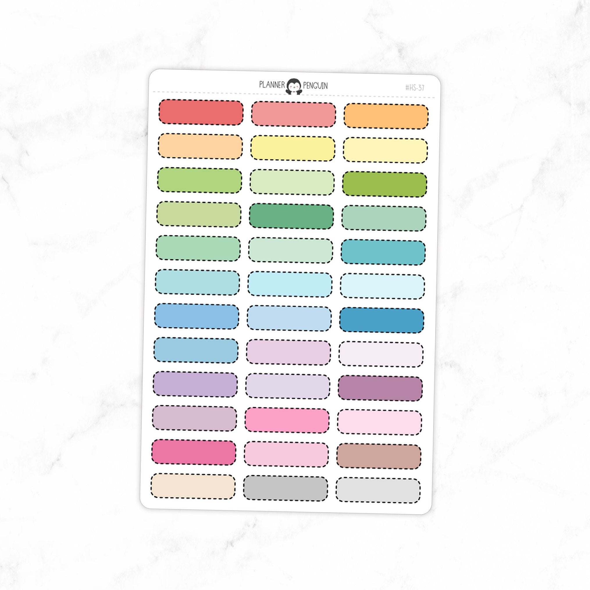 Rounded Quarter Box Planner Stickers
