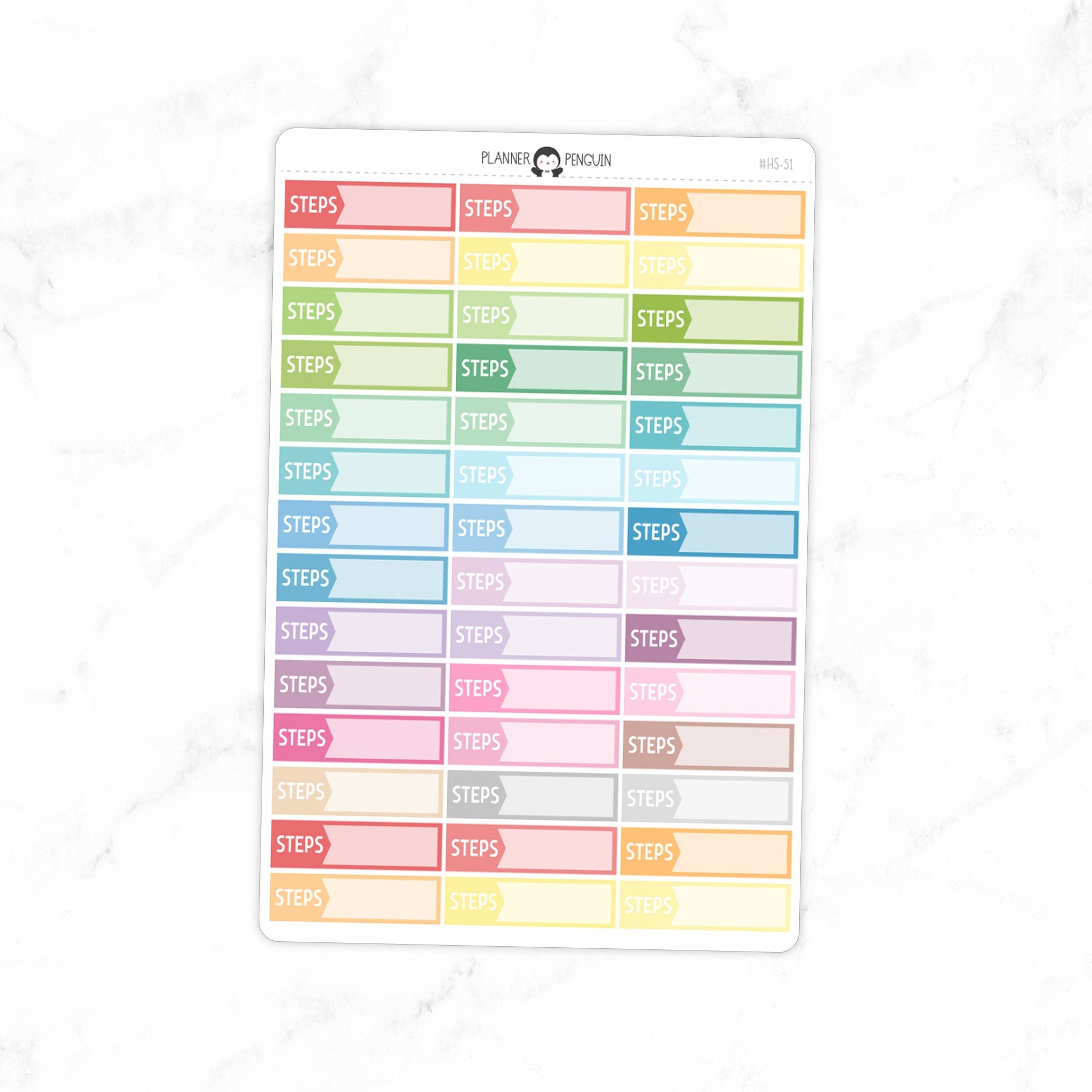 Steps Label Planner Stickers