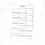 Rounded Stitched Box Label Planner Stickers