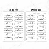 Upload Script Quarter Label Box Planner Stickers