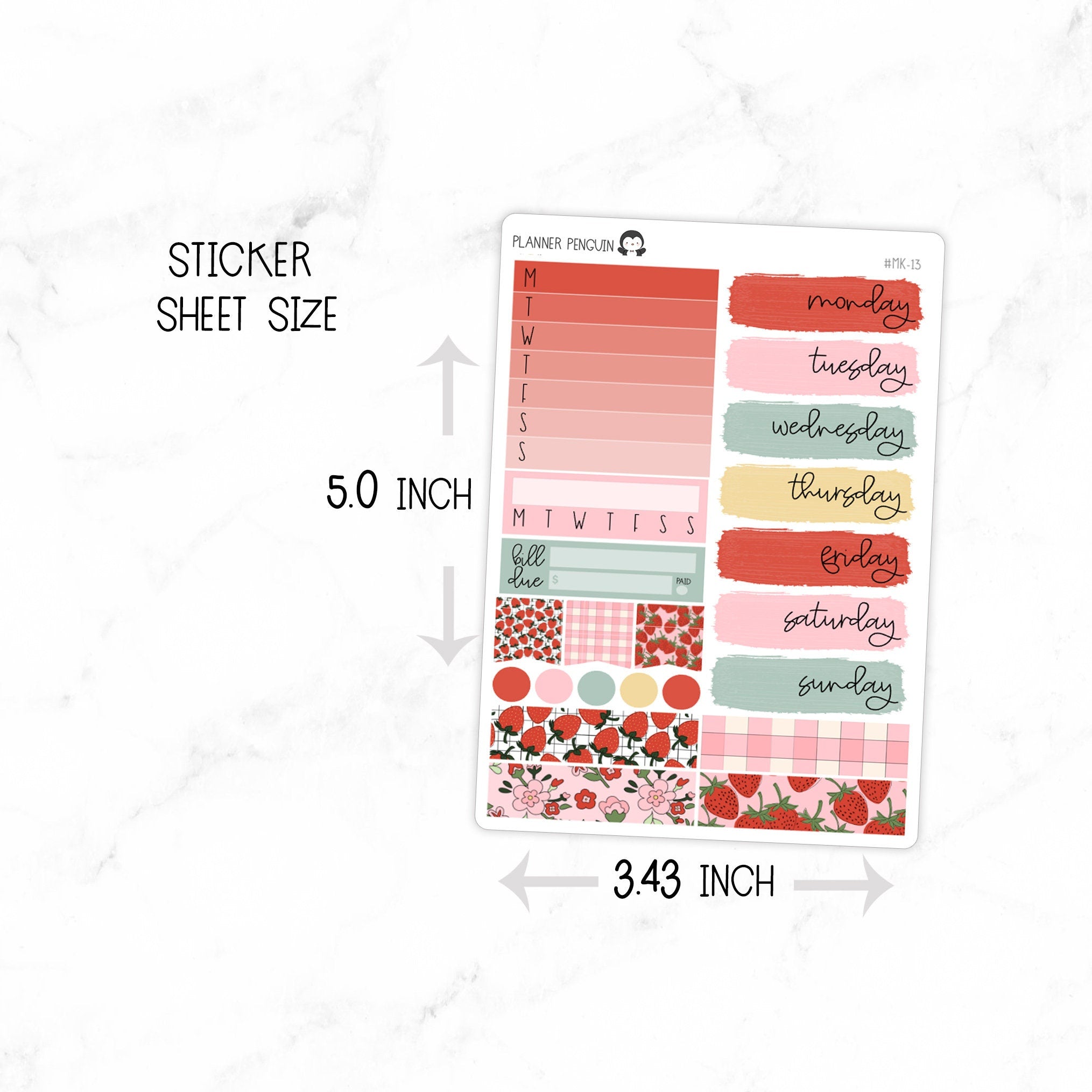 Strawberry Patch Mini Weekly B6 Kit