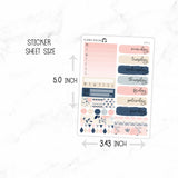 Peach And Navy Mini Weekly B6 Kit