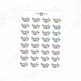 Family Time - Icon Script Stickers