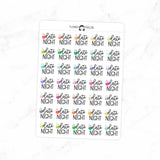 Date Night - Icon Script Stickers