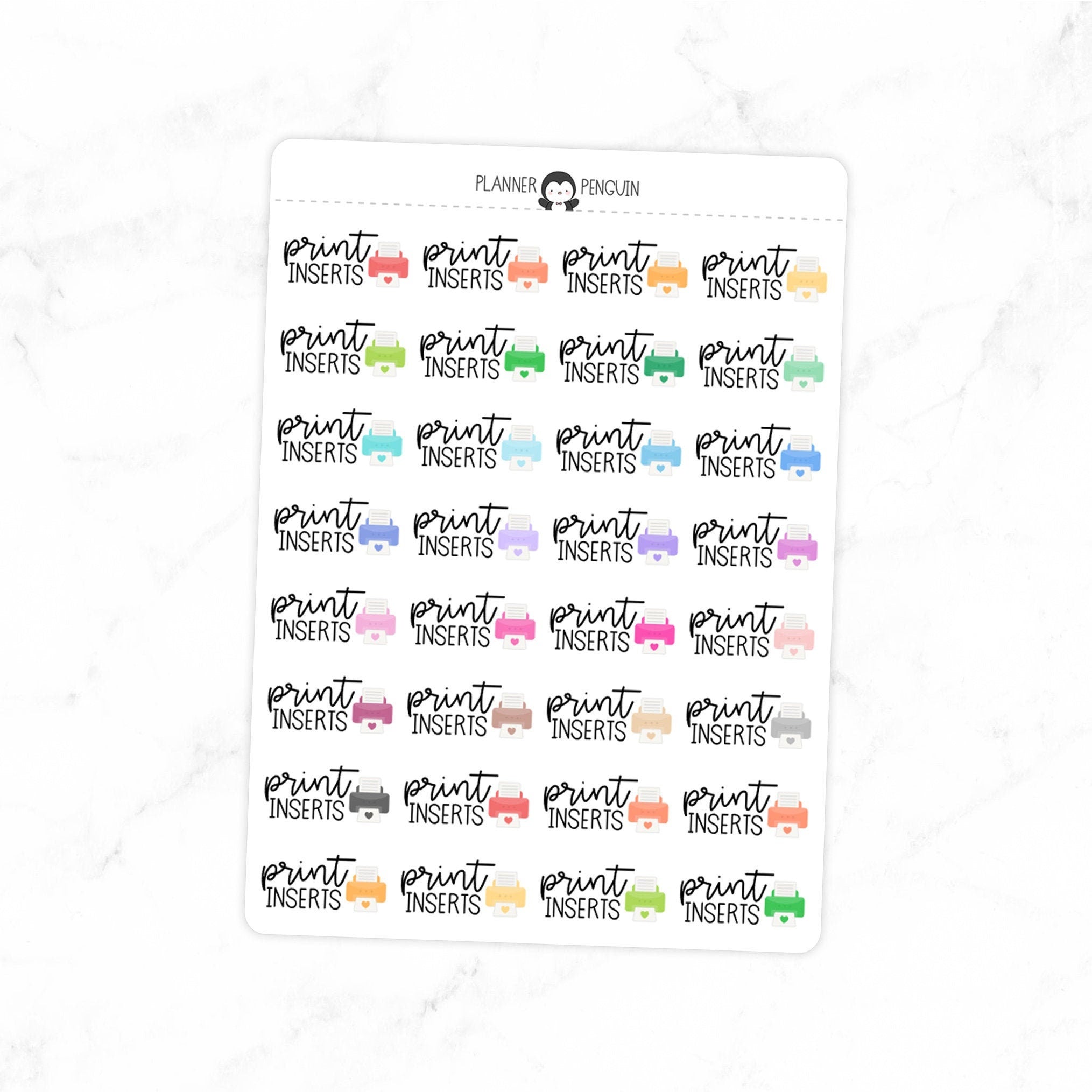 Print Inserts - Icon Script Stickers