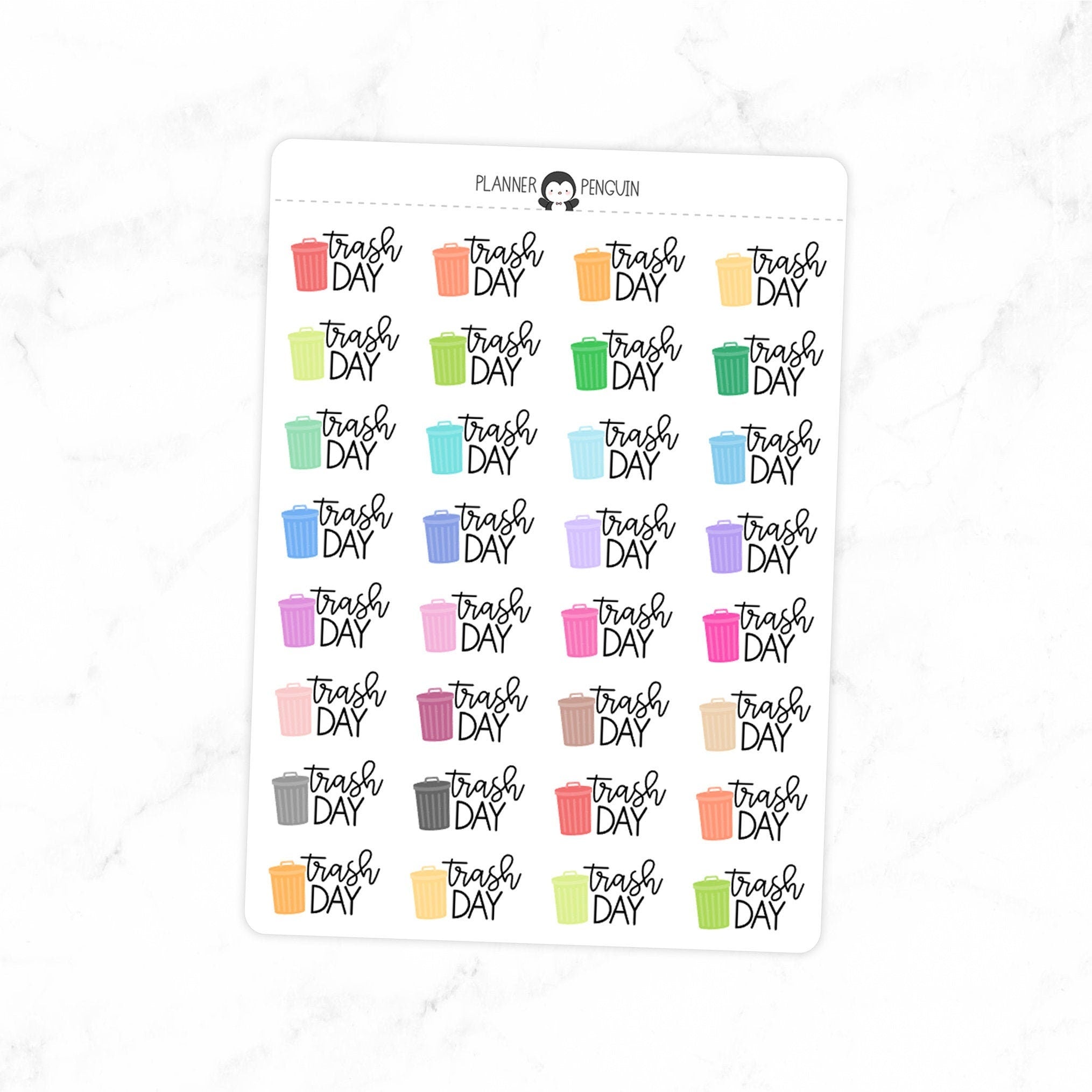 Trash Day - Icon Script Stickers