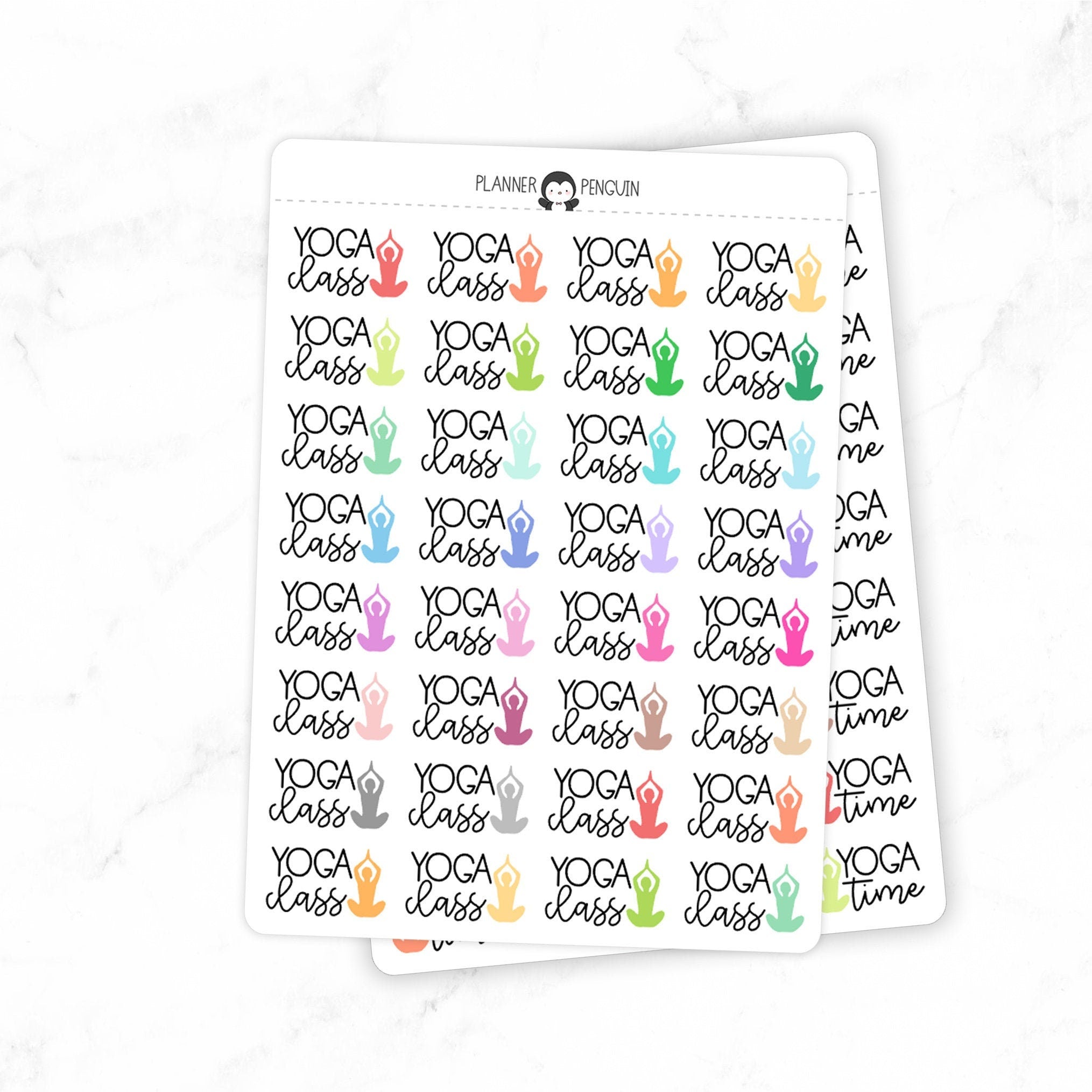 Yoga time Yoga class - Icon Script Stickers