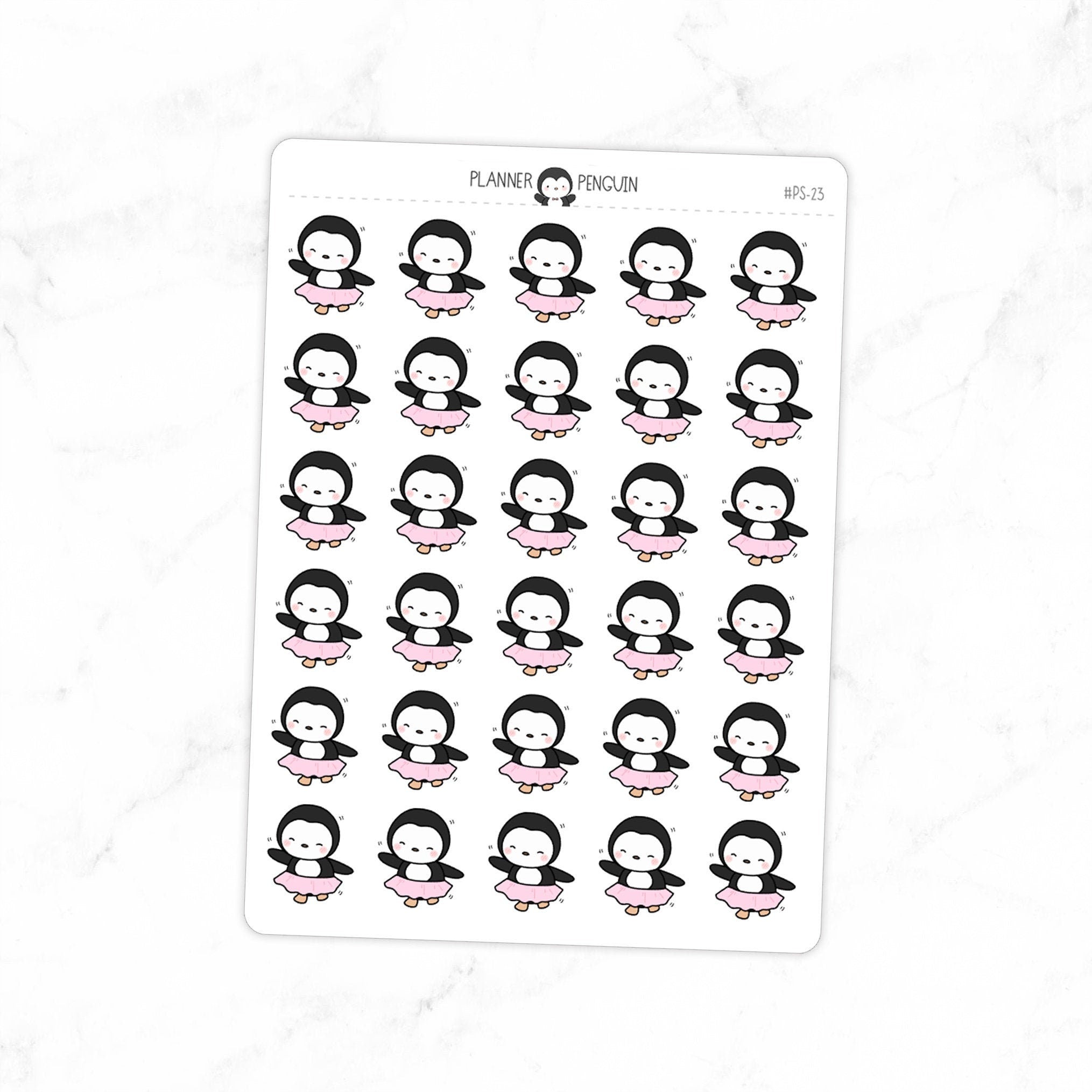 Dance Penguin Planner Stickers