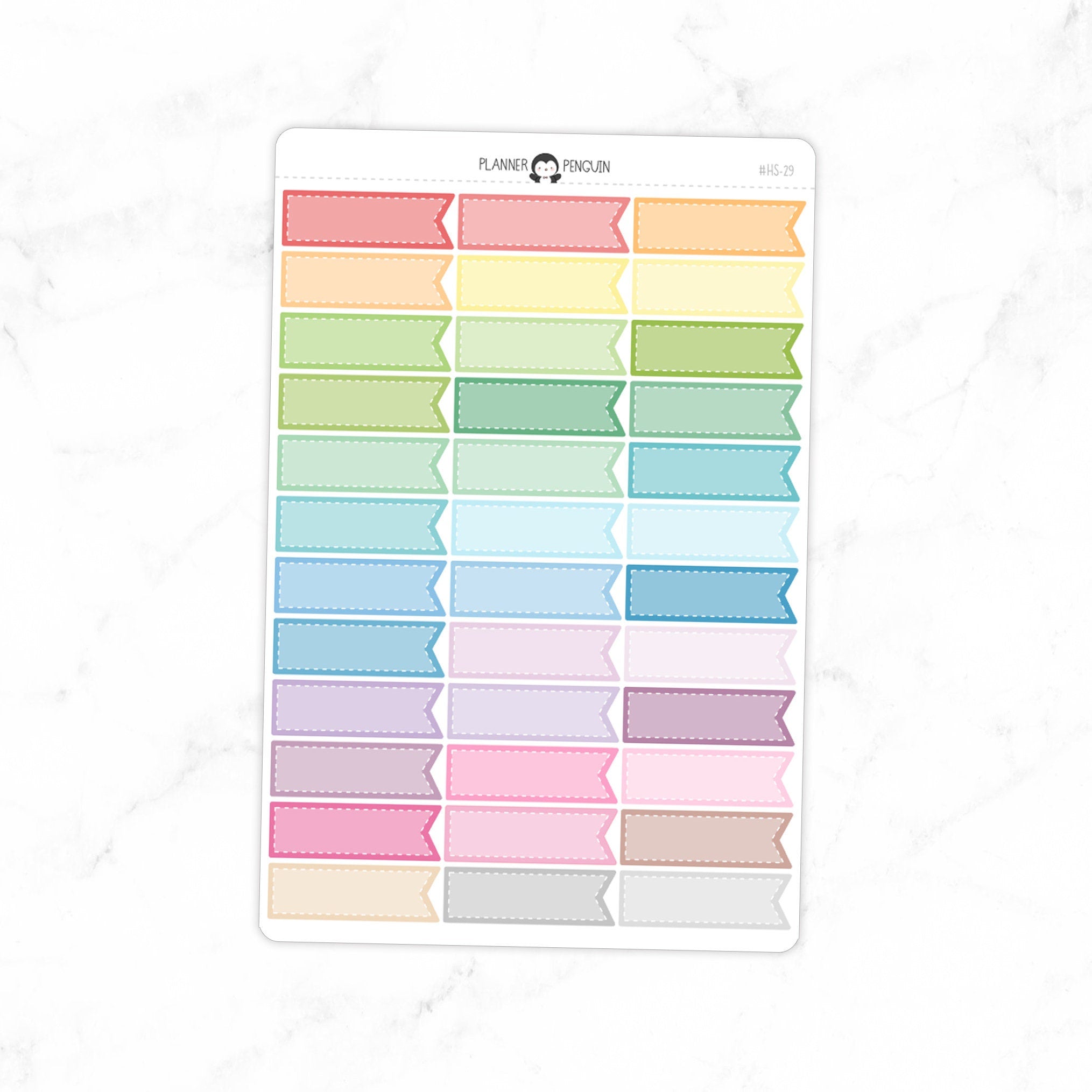Dotted Flag Quarter Box Planner Stickers