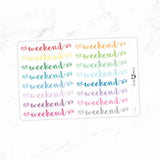 Weekend Banner Planner Stickers