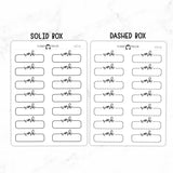 Work Script Quarter Label Box Planner Stickers