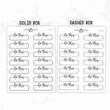 Do This Script Quarter Label Box Planner Stickers