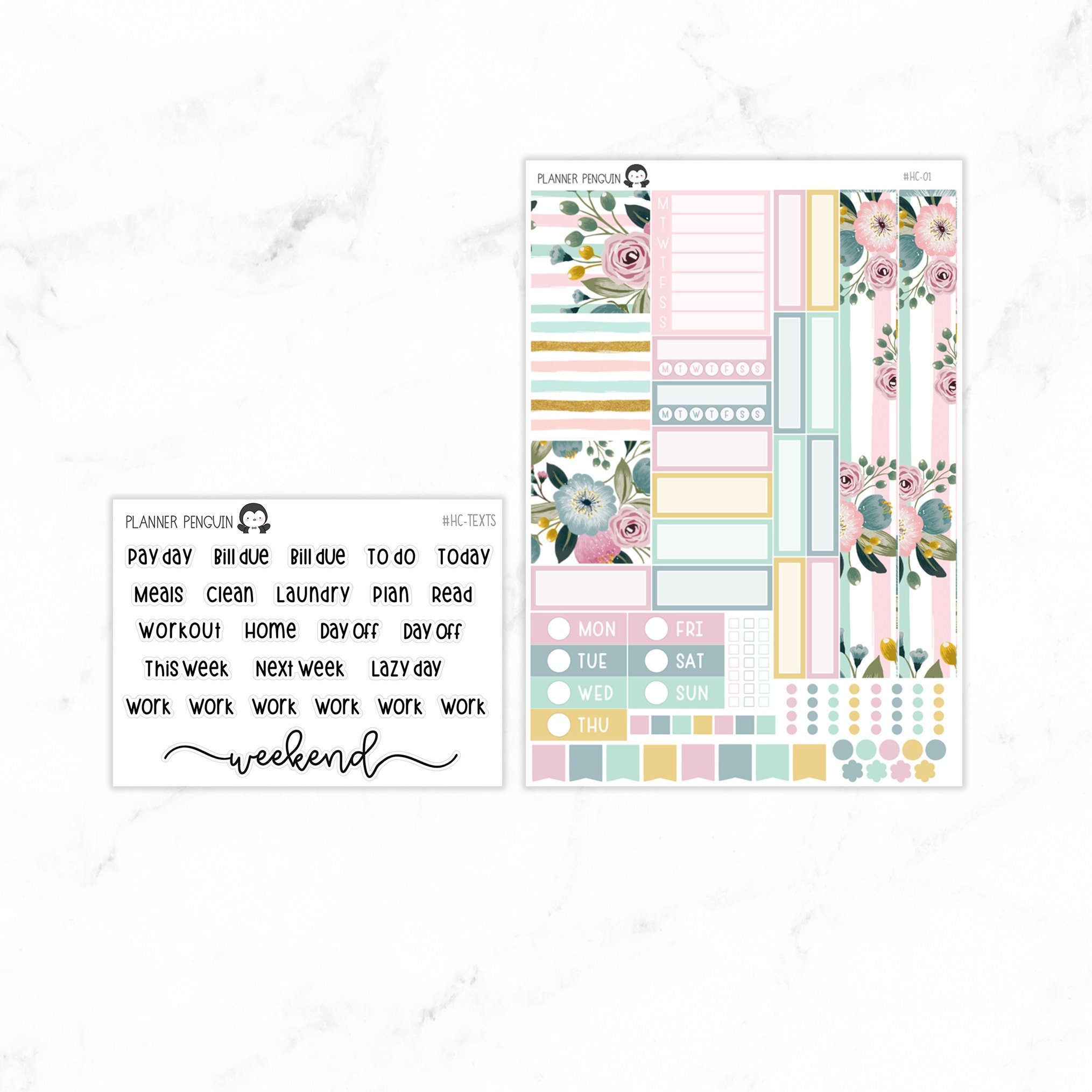 Spring Blooms Hobonichi Cousin A5 Weekly Sticker Kit// #HC-02