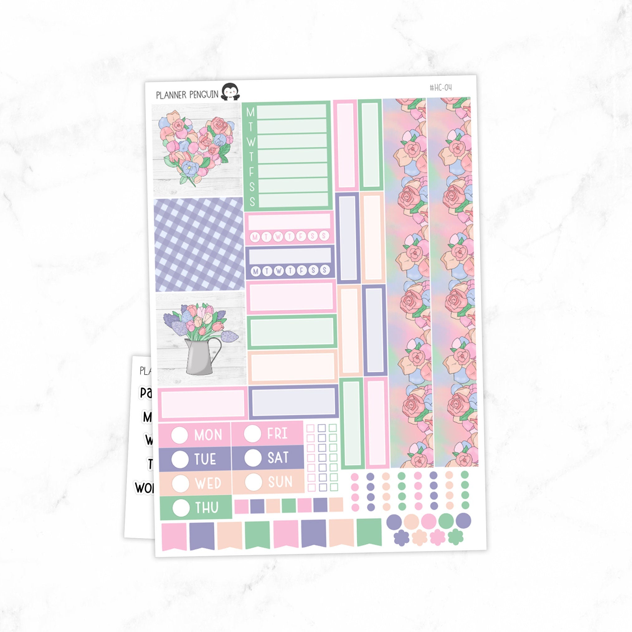 Blooms Hobonichi Cousin A5 Weekly Sticker Kit// #HC-04