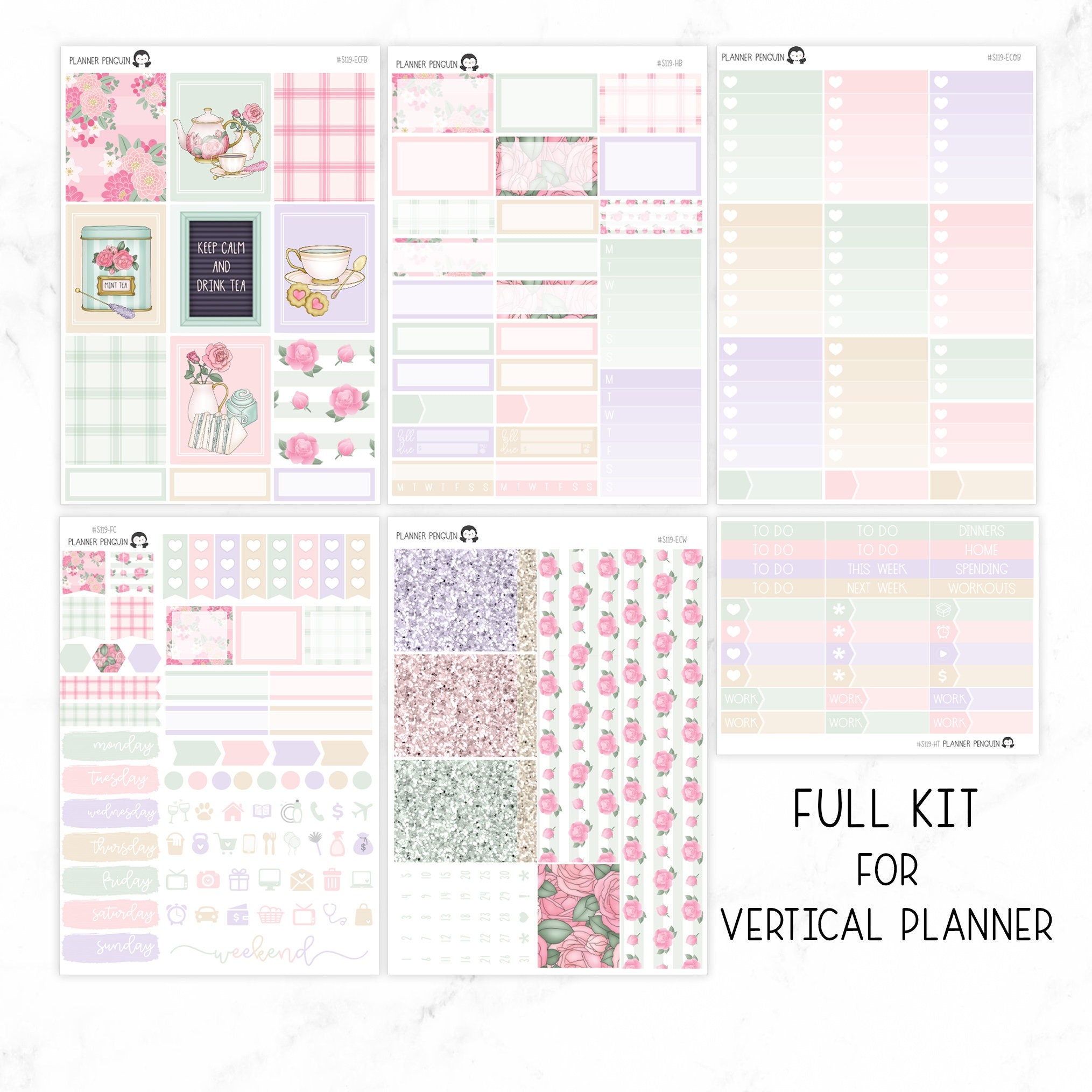 Tea Room Pastel Full Weekly Kit
