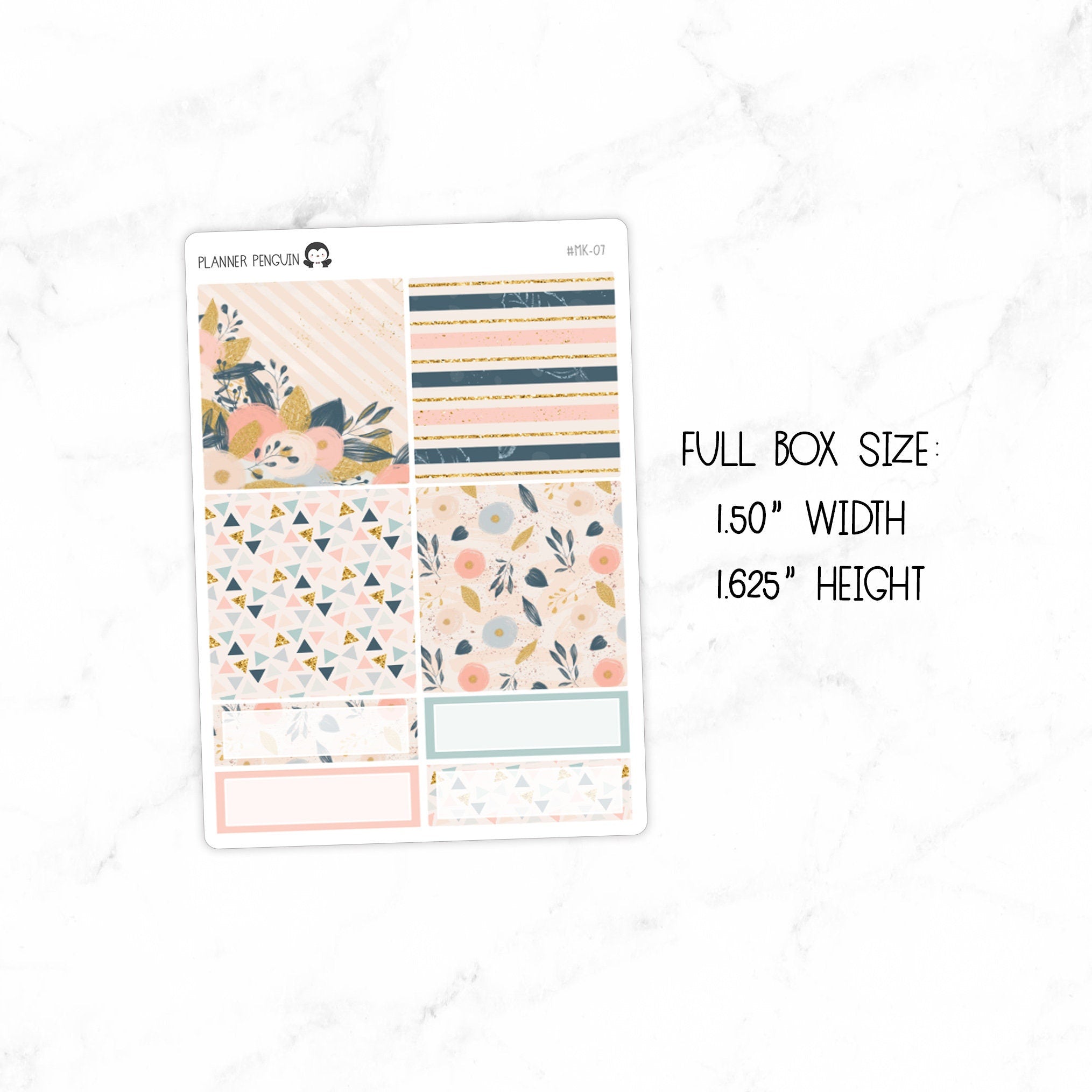 Navy and Blush Mini Weekly B6 Kit