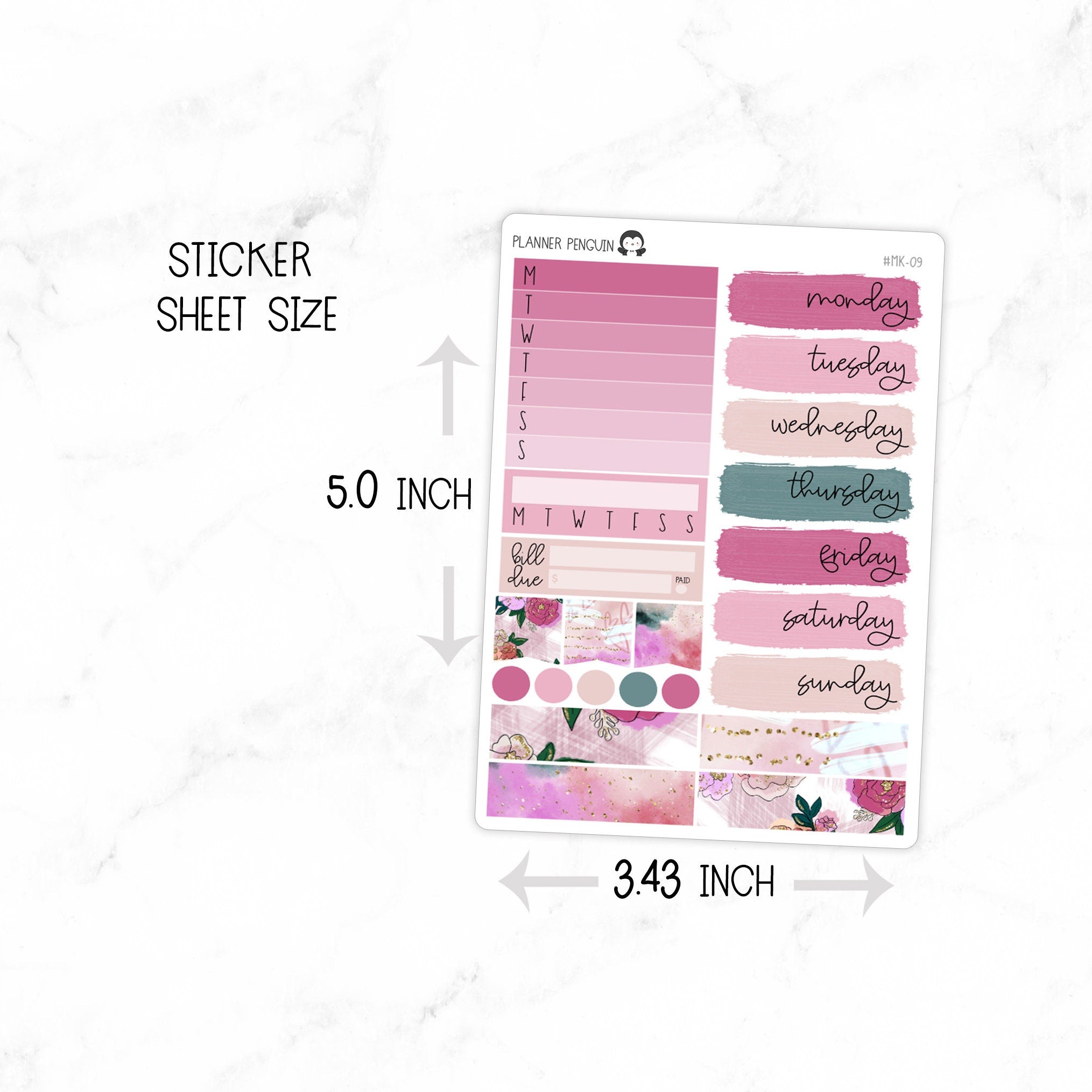 Watercolor Floral Mini Weekly B6 Kit