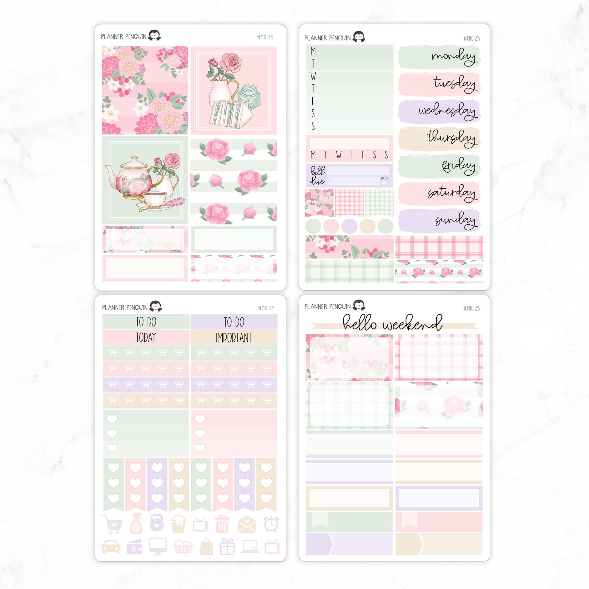 Tea Room Pastel Mini Weekly B6 Kit