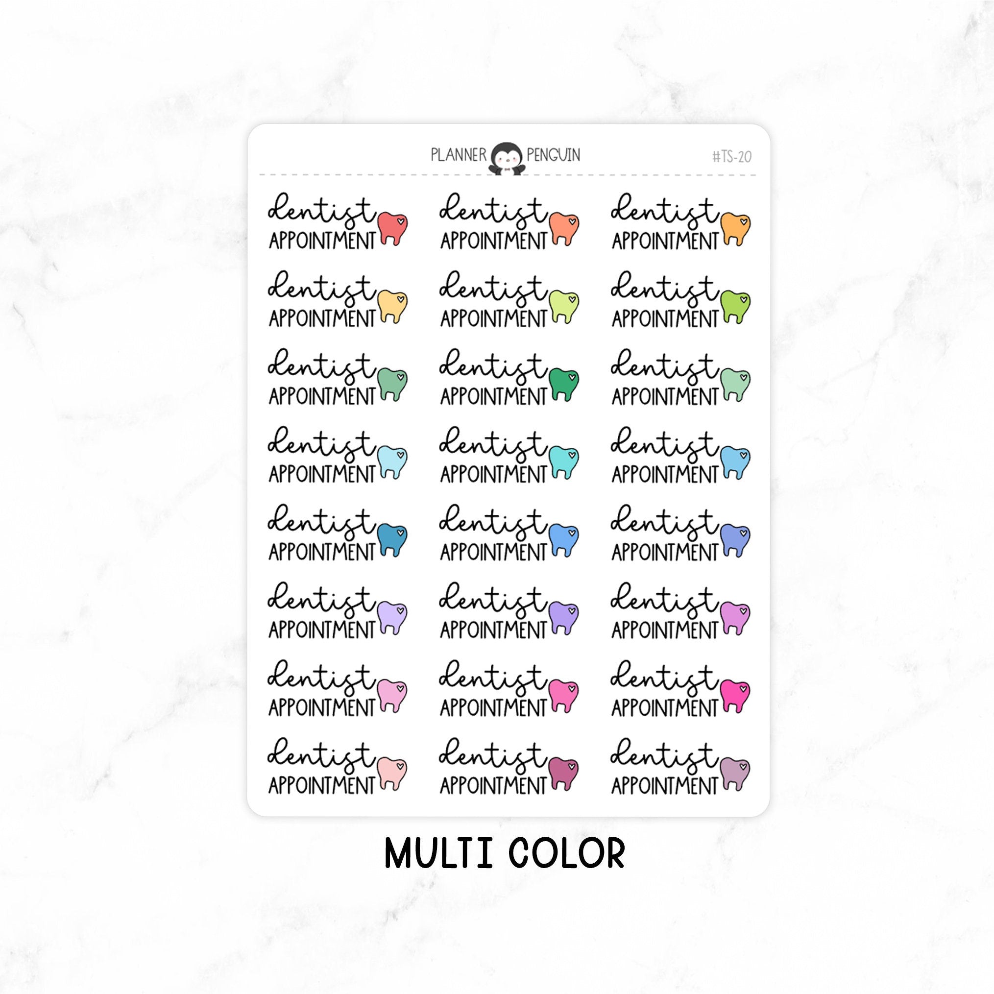 Dentist Appointment - Icon Script Stickers