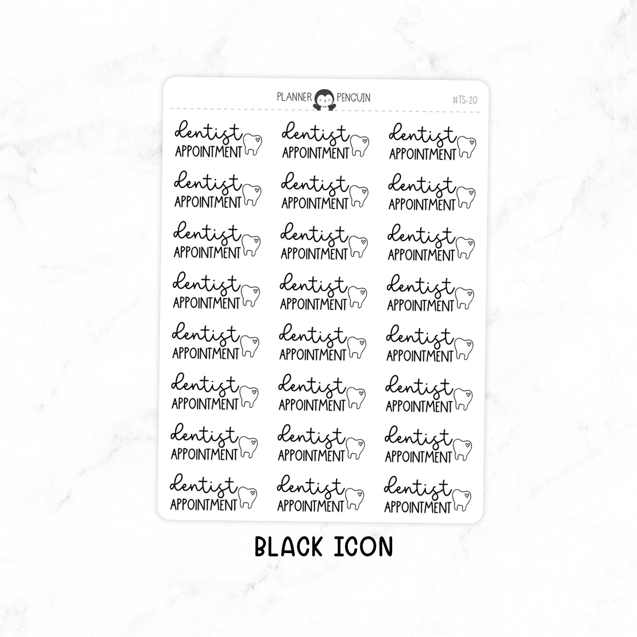 Dentist Appointment - Icon Script Stickers