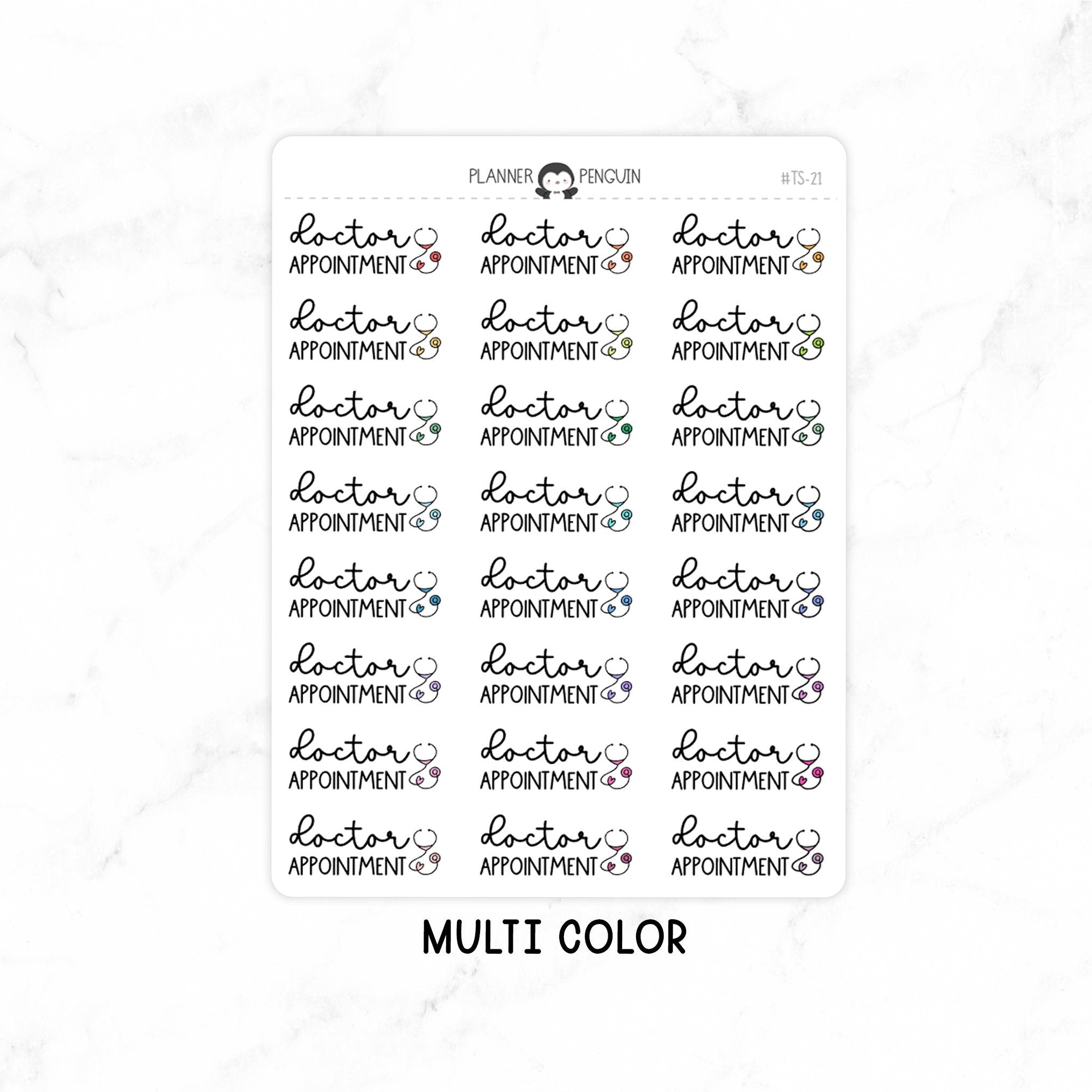 Doctor Appointment - Icon Script Stickers