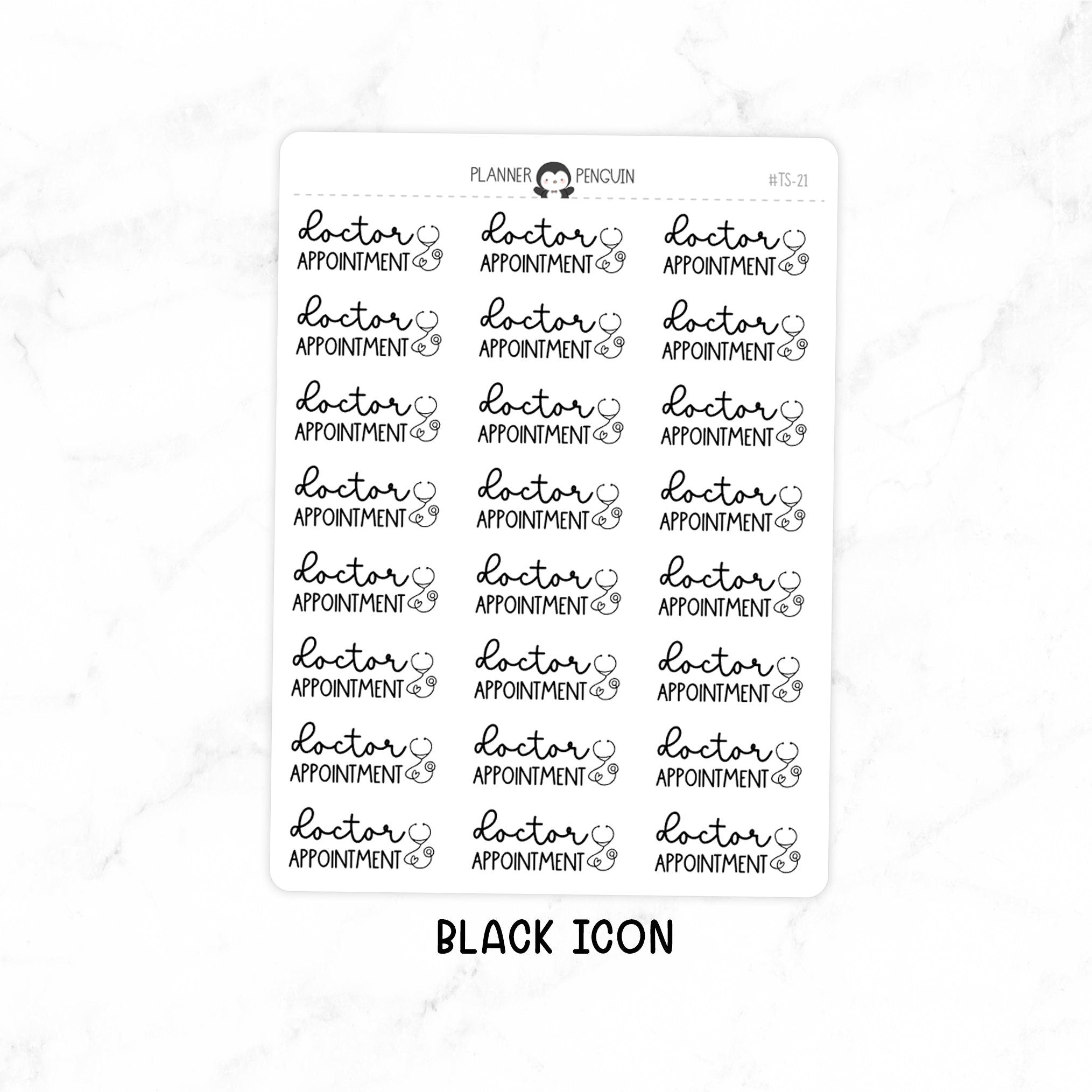 Doctor Appointment - Icon Script Stickers