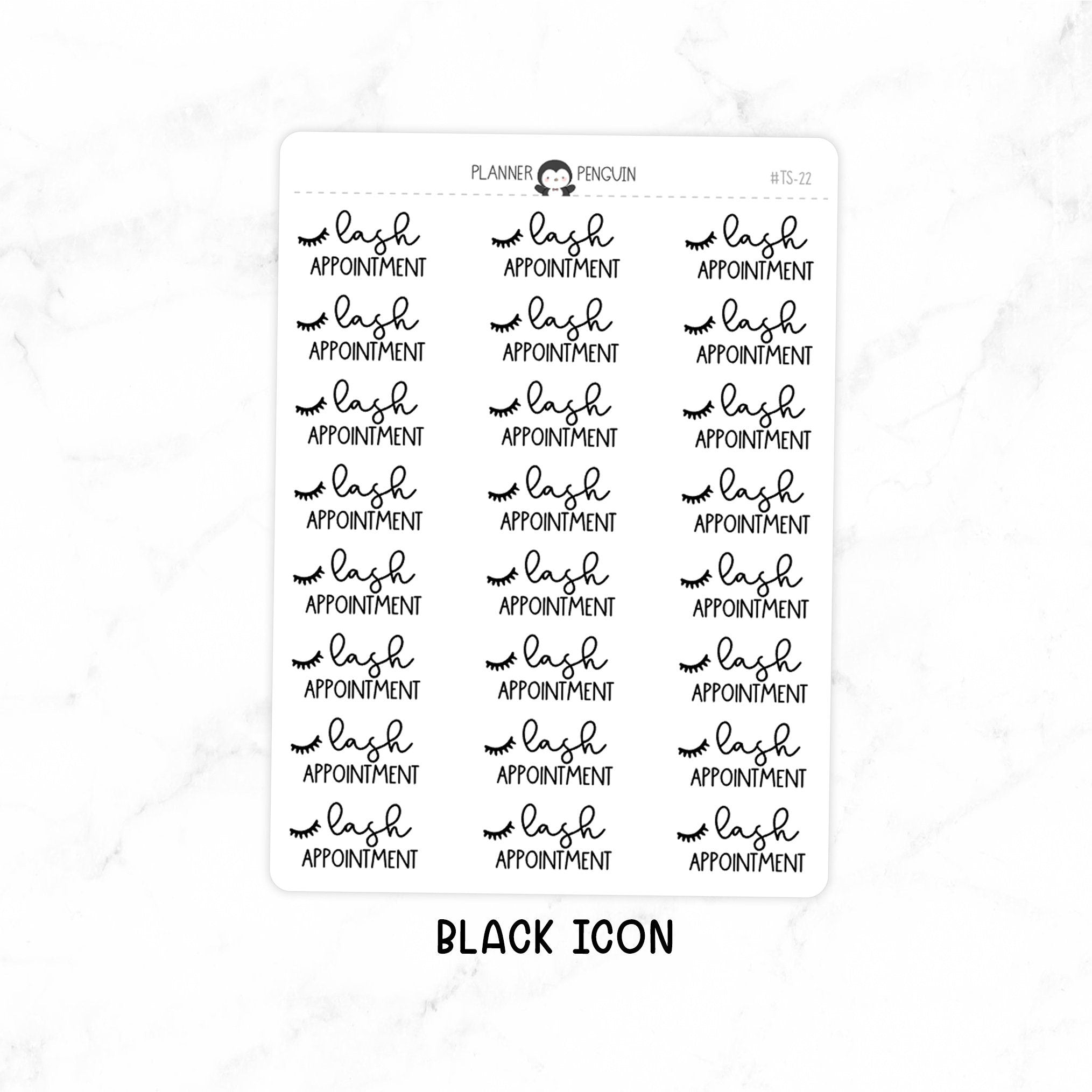Lash Appointment - Icon Script Stickers