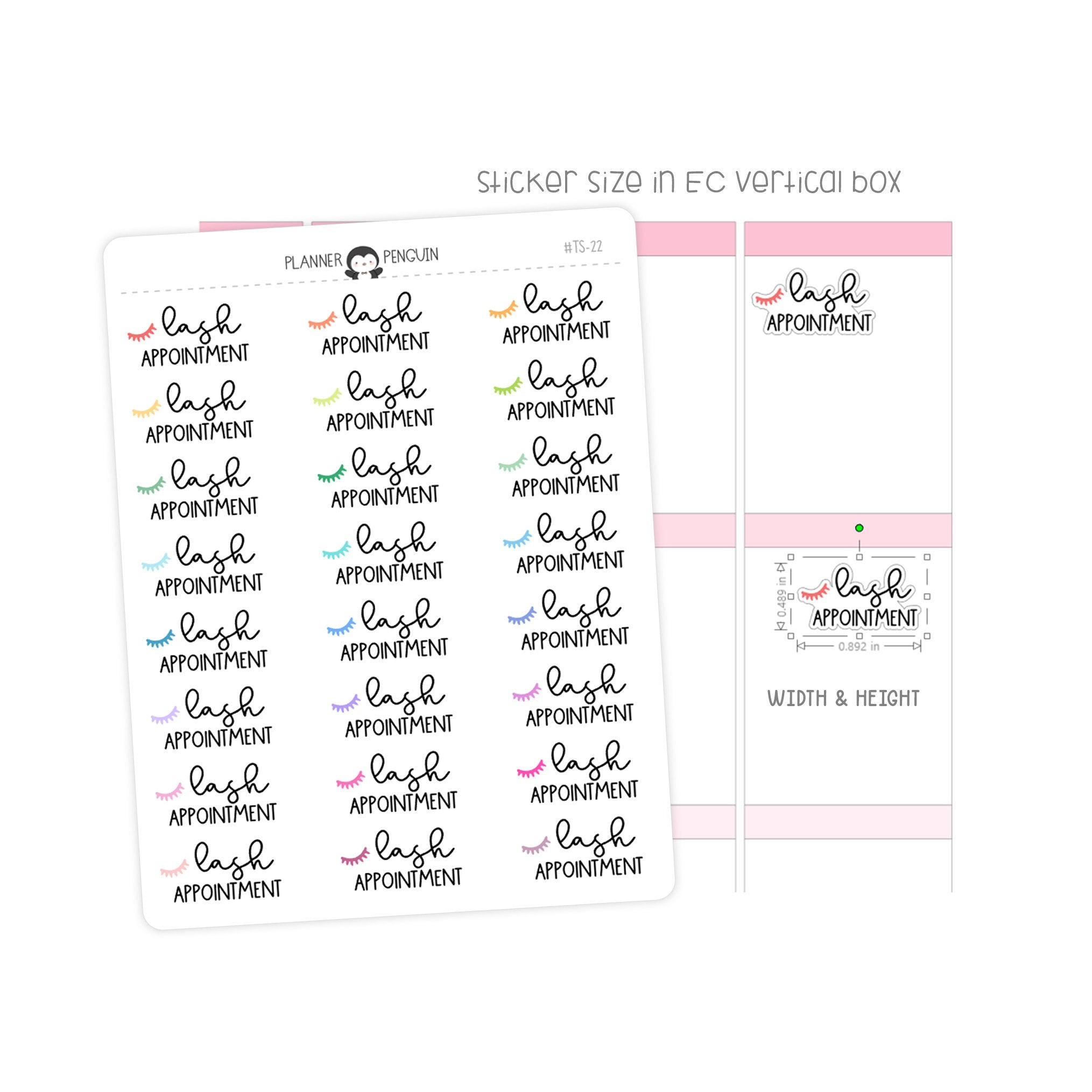 Lash Appointment - Icon Script Stickers