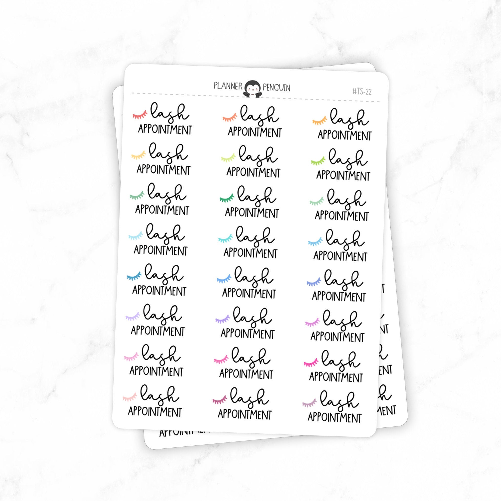 Lash Appointment - Icon Script Stickers