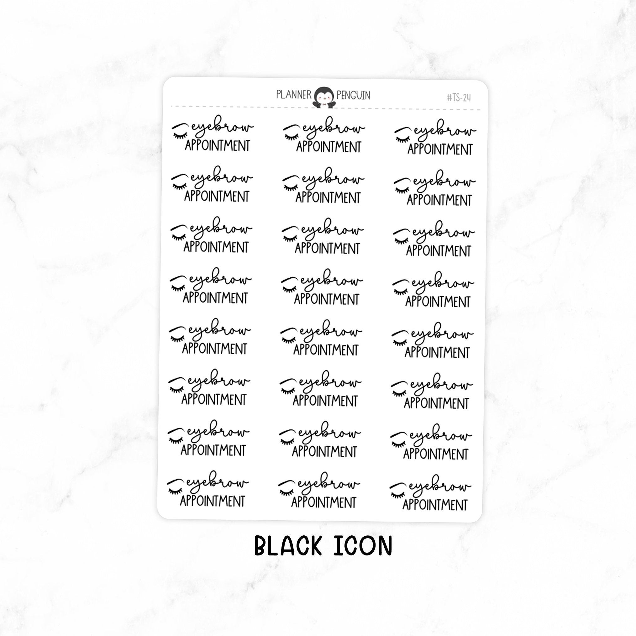 EyeBrow Appointment - Icon Script Stickers
