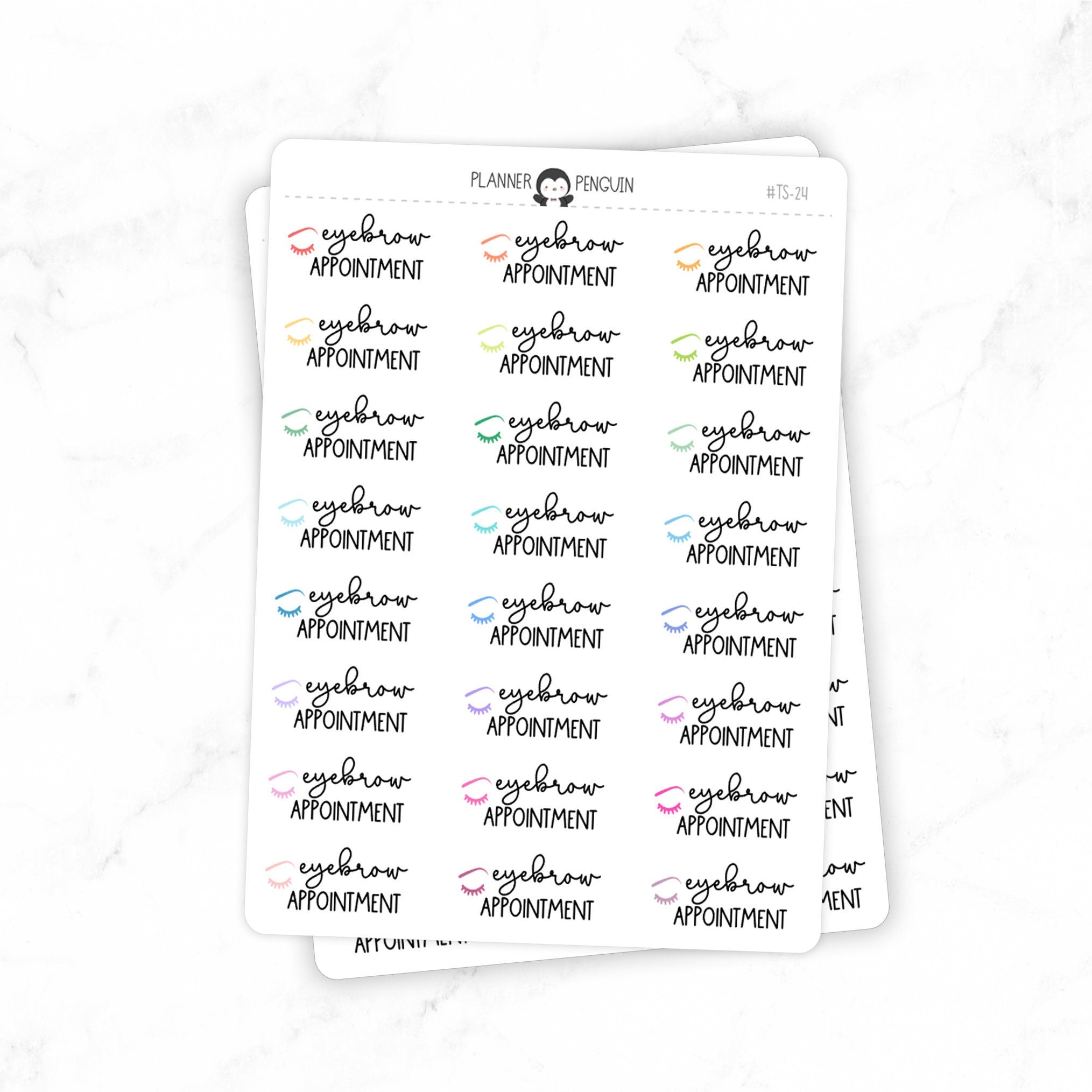 EyeBrow Appointment - Icon Script Stickers