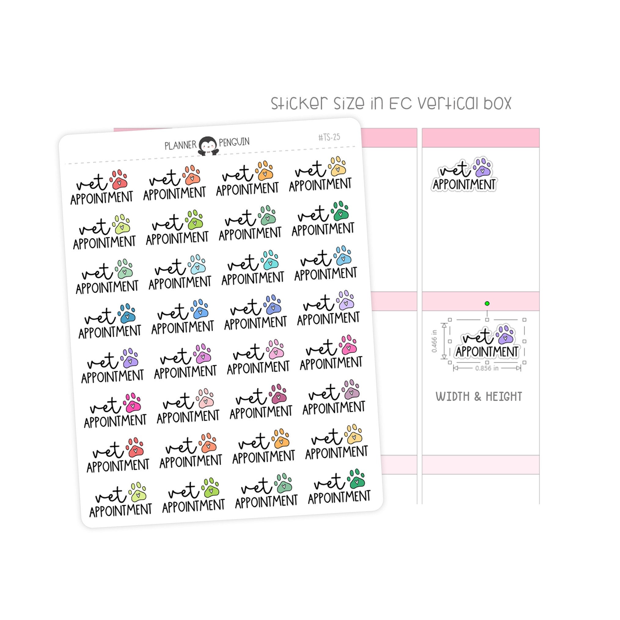 Vet Appointment - Icon Script Stickers