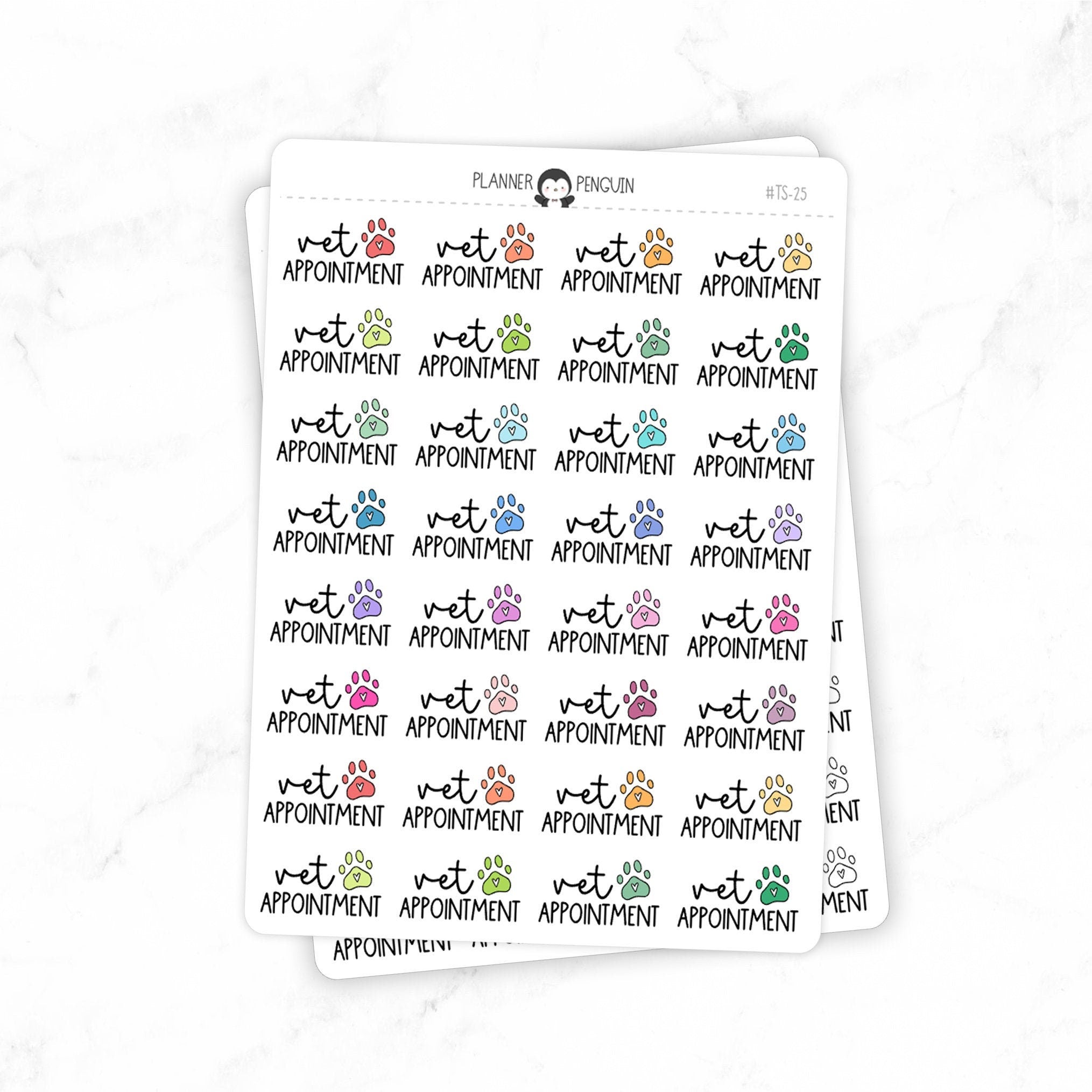 Vet Appointment - Icon Script Stickers